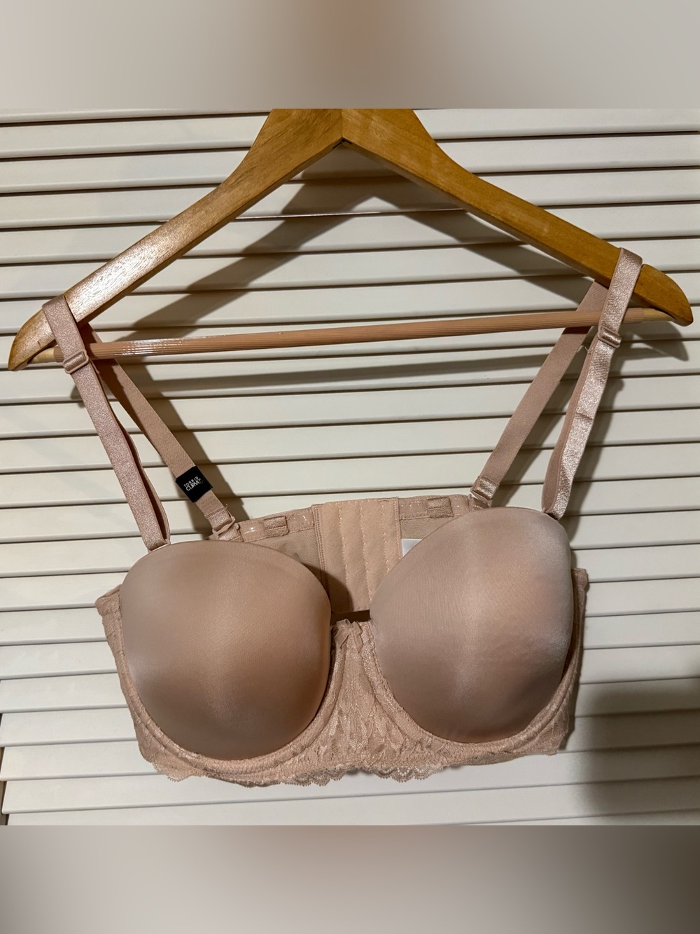 Torrid Strapless Lightly Lined Lace-Trim Bra in Rose Dust